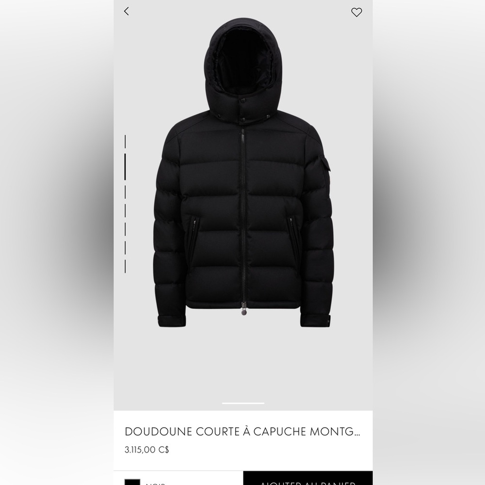 Moncler Black Montgenevre sz5 !!